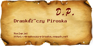 Draskóczy Piroska névjegykártya