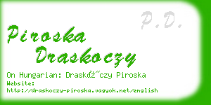 piroska draskoczy business card